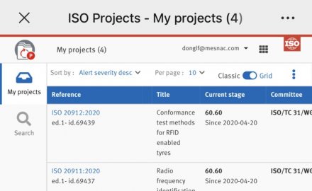 MESNAC led four international standards for tires RFID are released